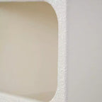 Mensola da parete ad arco geometrica in legno 24"x16" con forme a blocco color crema: Stile tradizionale, nessun montaggio richiesto, vani a giorno