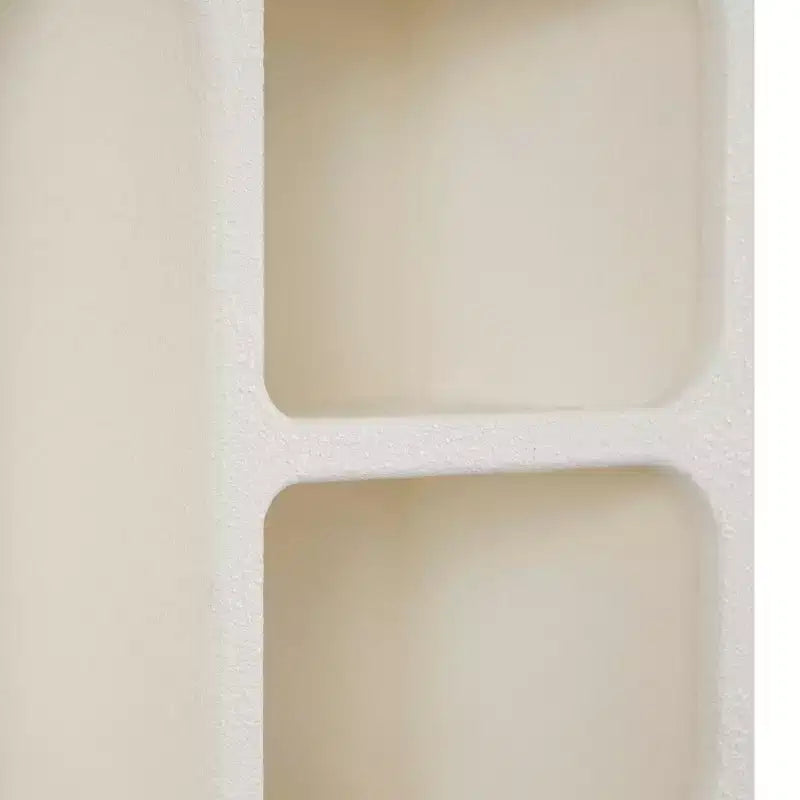 Mensola da parete ad arco geometrica in legno 24"x16" con forme a blocco color crema: Stile tradizionale, nessun montaggio richiesto, vani a giorno