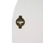Mensola da parete ad arco geometrica in legno 24"x16" con forme a blocco color crema: Stile tradizionale, nessun montaggio richiesto, vani a giorno