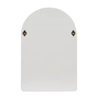 Mensola da parete ad arco geometrica in legno 24"x16" con forme a blocco color crema: Stile tradizionale, nessun montaggio richiesto, vani a giorno