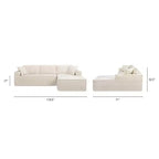 Divano componibile Brenley 110.5 RAF Sofà-in-a-Box, ciniglia grigio cenere