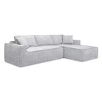 Divano componibile Brenley 110.5 RAF Sofà-in-a-Box, ciniglia grigio cenere