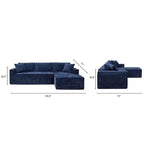 Divano componibile Brenley 110.5 RAF Sofà-in-a-Box, ciniglia grigio cenere