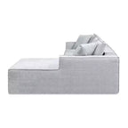 Divano componibile Brenley 110.5 RAF Sofà-in-a-Box, ciniglia grigio cenere