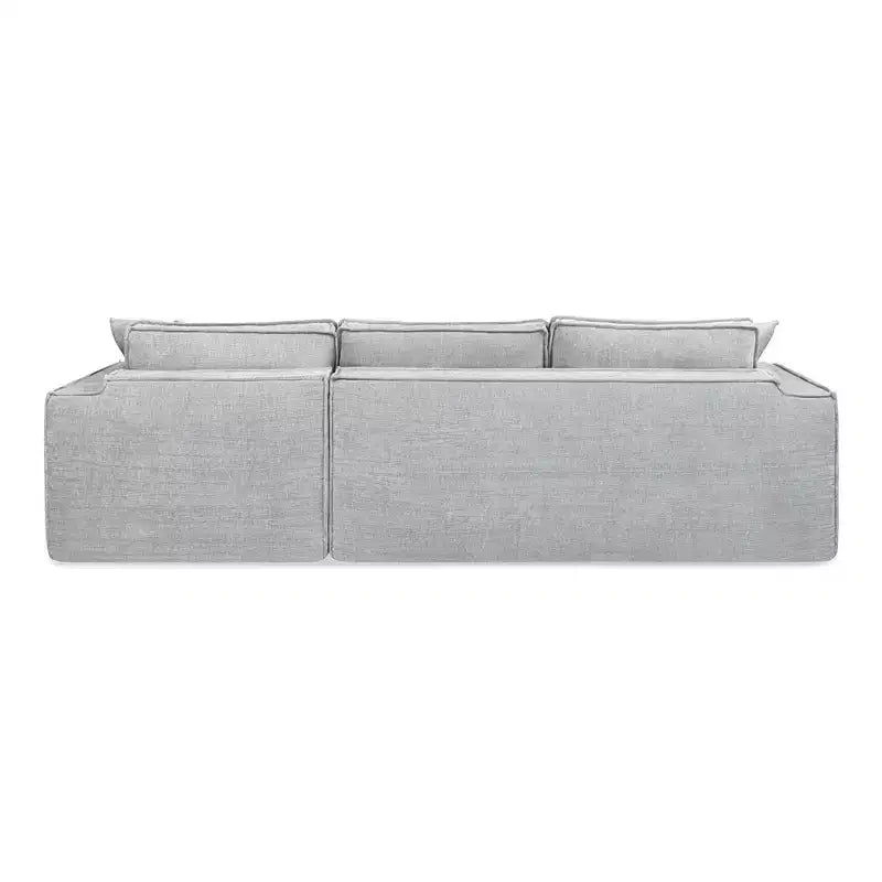 Divano componibile Brenley 110.5 RAF Sofà-in-a-Box, ciniglia grigio cenere