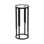 Kate and Laurel Ravalli Round Drink Table, 9x9x20, Black