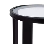 Tavolino rotondo Ravalli, 9x9x20, Nero