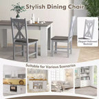 Sedia da pranzo in legno con struttura in legno di gomma ed elegante schienale traforato
