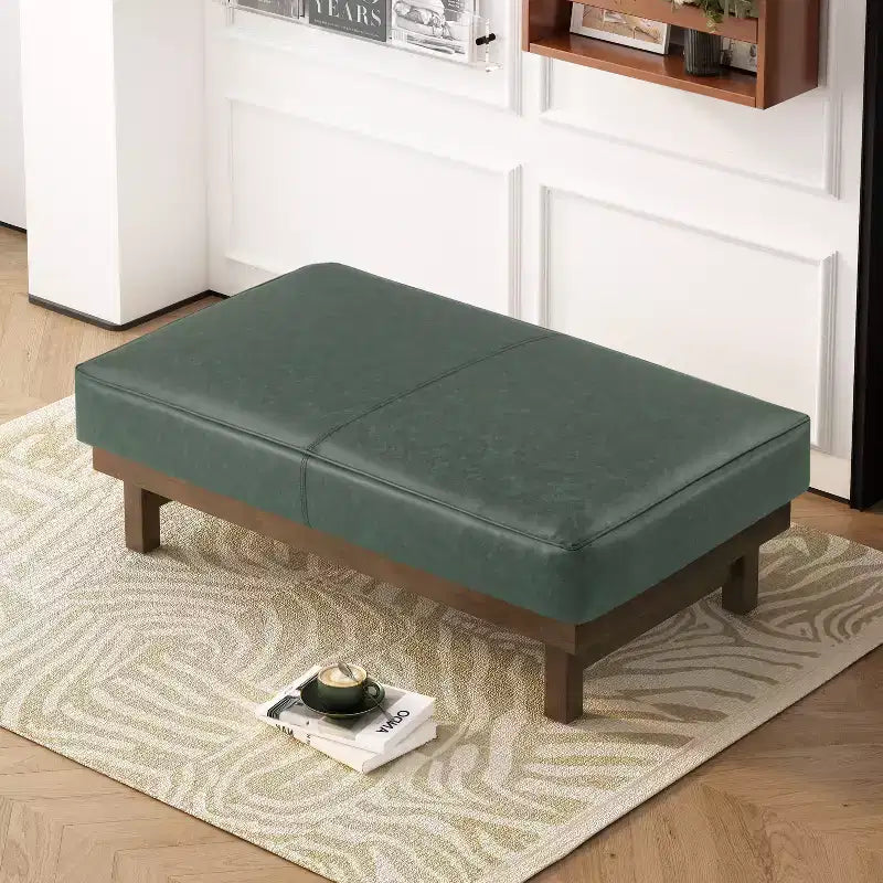 Pouf Temzyl moderno da cocktail imbottito in legno di gomma
