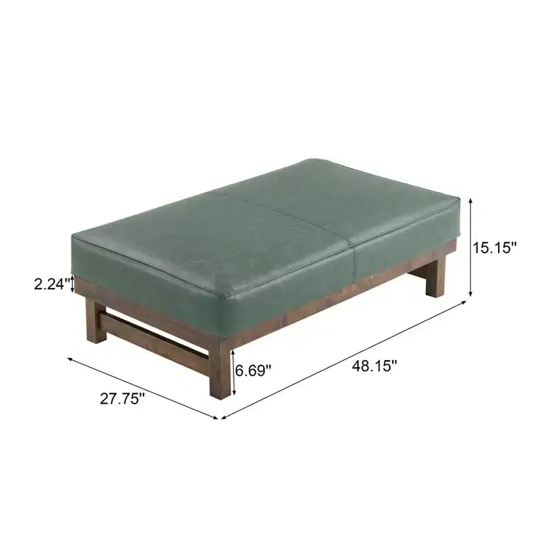Pouf Temzyl moderno da cocktail imbottito in legno di gomma