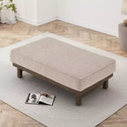 Pouf Temzyl moderno da cocktail imbottito in legno di gomma