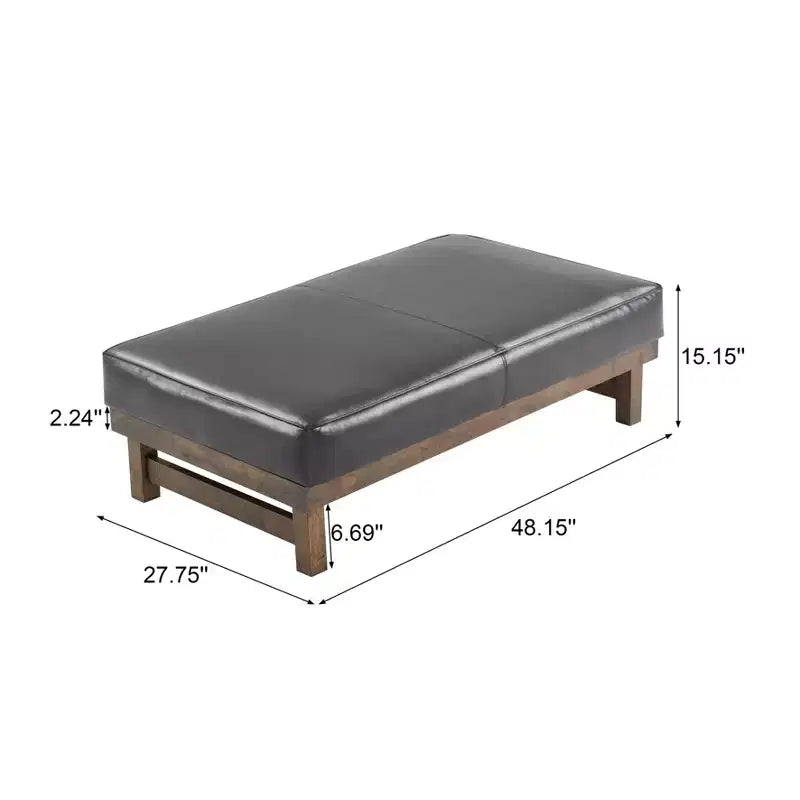 Pouf Temzyl moderno da cocktail imbottito in legno di gomma