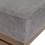 Pouf Temzyl moderno da cocktail imbottito in legno di gomma