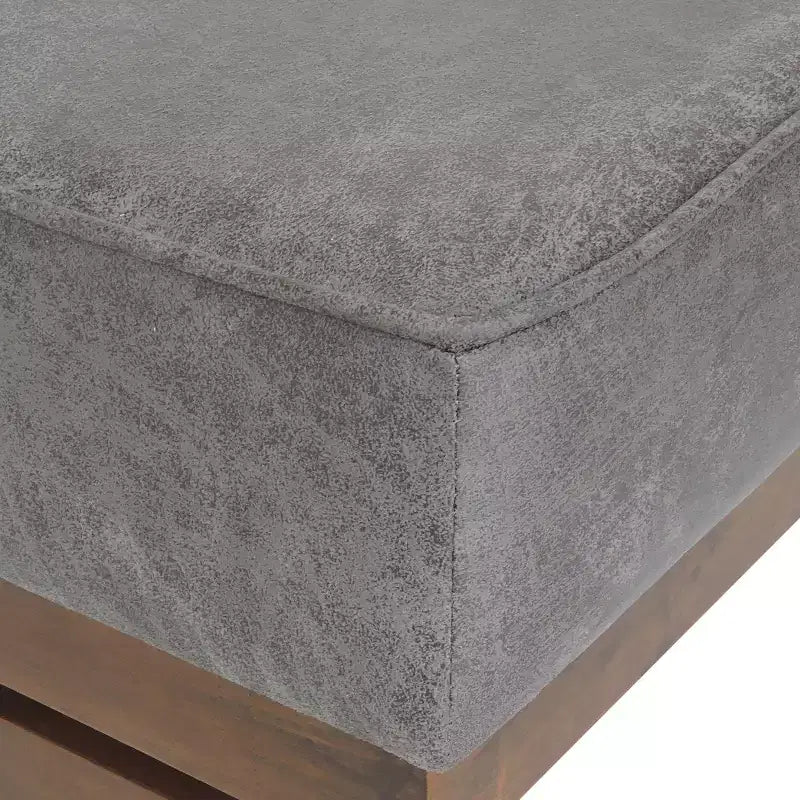 Pouf Temzyl moderno da cocktail imbottito in legno di gomma