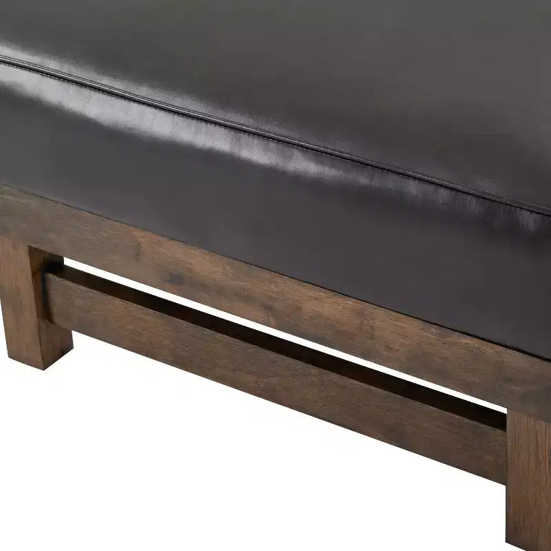 Pouf Temzyl moderno da cocktail imbottito in legno di gomma