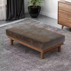 Pouf Temzyl moderno da cocktail imbottito in legno di gomma