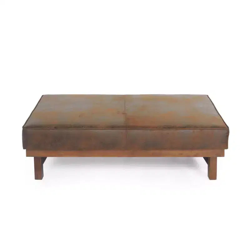 Pouf Temzyl moderno da cocktail imbottito in legno di gomma