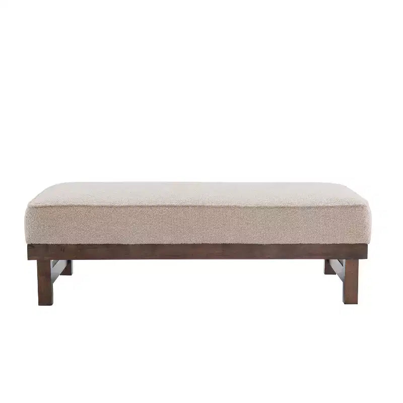 Pouf Temzyl moderno da cocktail imbottito in legno di gomma