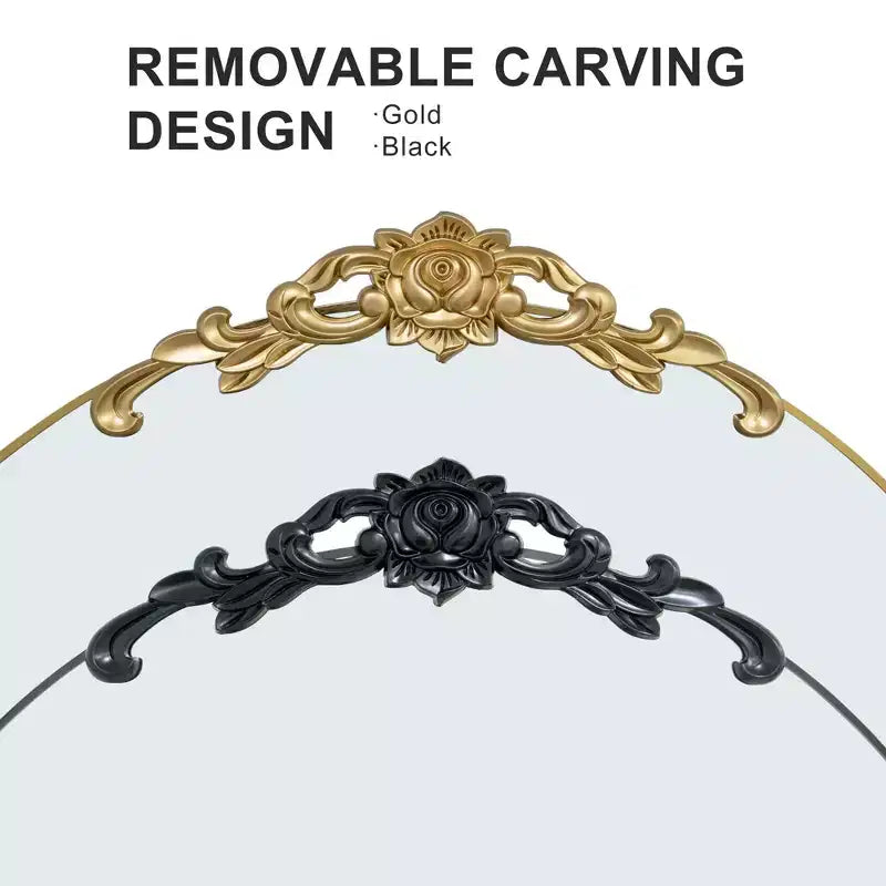 PexFix 67x24 Aluminum alloy side arched full length mirrorr-With Stand