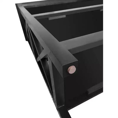 Tavolino da Ingresso/Consolle X-Design a 3 Livelli con Ripiani, Nero