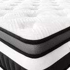 Materasso ibrido matrimoniale da 14 pollici in scatola con memory foam in gel, sensazione media, sollievo dalla pressione, delicato sulla pelle, isolamento del movimento, certificato CertiPUR-US