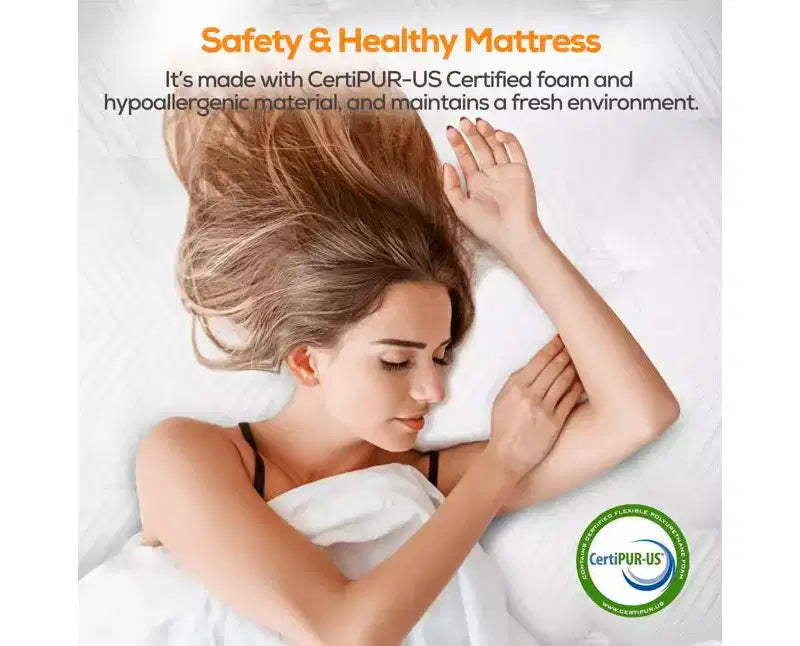 Materasso ibrido matrimoniale da 14 pollici in scatola con memory foam in gel, sensazione media, sollievo dalla pressione, delicato sulla pelle, isolamento del movimento, certificato CertiPUR-US