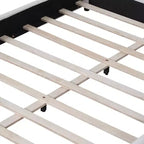 Struttura Letto Imbottita a Piattaforma Queen/King Size con Testiera Curva Imbottita, Bianca