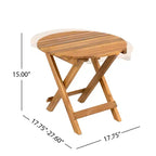 Tavolino Moderno Pieghevole Regolabile (45-70 cm) in Palissandro (Finitura Teak), Adatto come Vassoio per Divano, Comodino