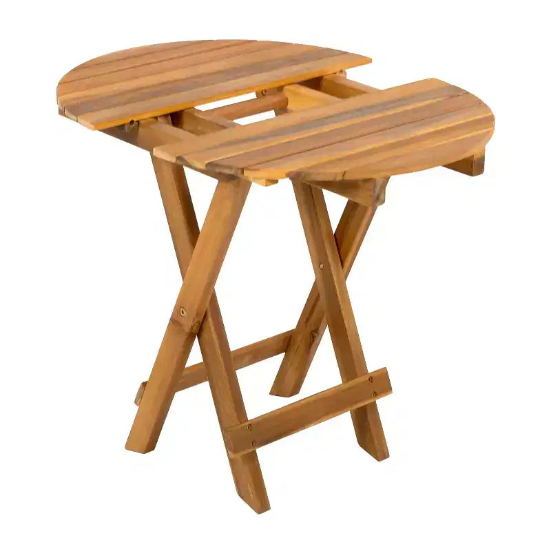 Tavolino Moderno Pieghevole Regolabile (45-70 cm) in Palissandro (Finitura Teak), Adatto come Vassoio per Divano, Comodino