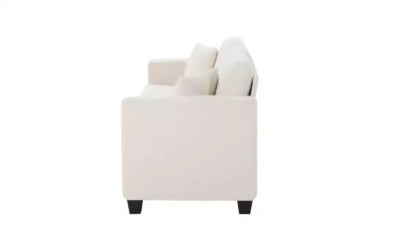 Divano moderno a 3 posti in velluto Teddy con cuscini dello schienale imbottiti, divano futon rivestito per soggiorno, appartamento