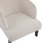 Poltrona Moderna con Schienale a Botte, Sedia Comoda Imbottita con 3 Gambe in Legno Massello, Poltrone a Botte per Soggiorno, Camera da Letto