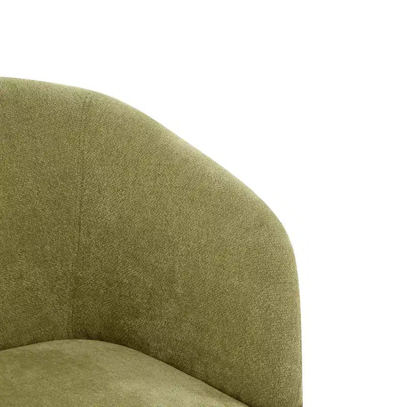 Poltrona Moderna con Schienale a Botte, Sedia Comoda Imbottita con 3 Gambe in Legno Massello, Poltrone a Botte per Soggiorno, Camera da Letto