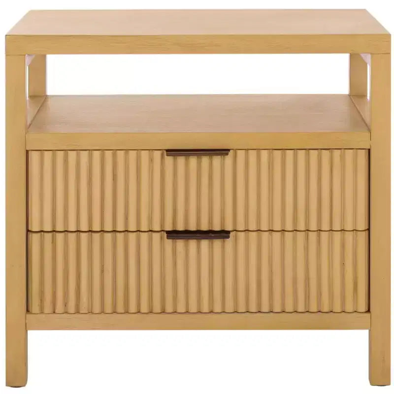 Maruba 2 Drawer 1 Shelf Nightsand - NST6610 - Natural - Safavieh