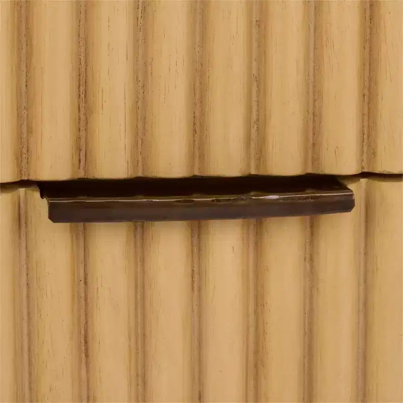 Comodino Maruba a 2 cassetti e 1 ripiano - Naturale