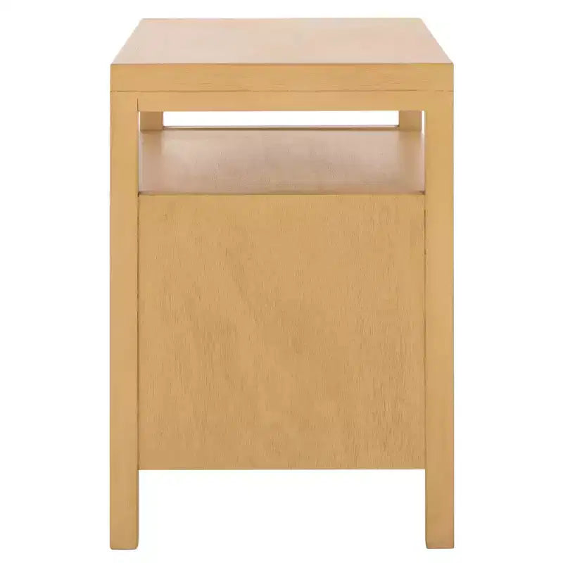 Comodino Maruba a 2 cassetti e 1 ripiano - Naturale