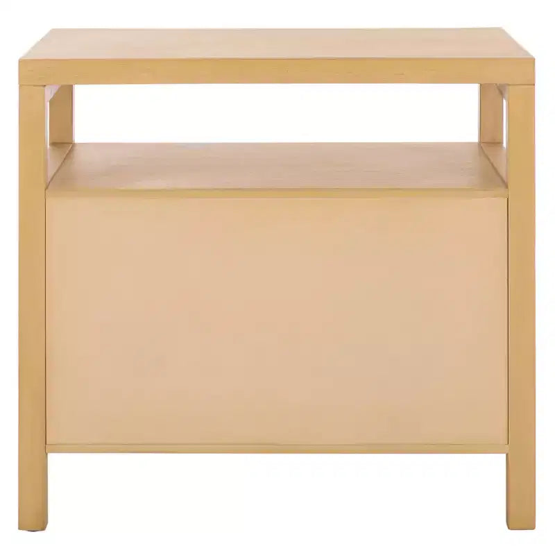Comodino Maruba a 2 cassetti e 1 ripiano - Naturale