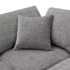 Divano letto modulare in ciniglia "Cloud" a 6 pezzi con pouf