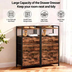 Mobiletto contenitore in tessuto a 4 cassetti con ripiano aperto (41x29x83.5cm) Cassettiera versatile per camera da letto, cameretta dei bambini, dormitorio, soggiorno e ingresso