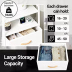Mobiletto contenitore in tessuto a 4 cassetti con ripiano aperto (41x29x83.5cm) Cassettiera versatile per camera da letto, cameretta dei bambini, dormitorio, soggiorno e ingresso
