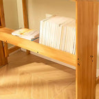Scrivania pieghevole salvaspazio, tavolo per computer, tavolino per piccoli spazi, ufficio domestico, camera da letto, dormitorio, naturale, marrone