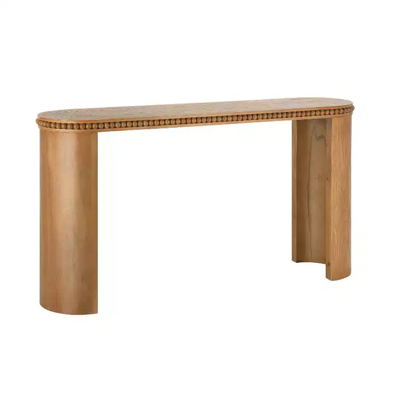 Consolle vintage con perline e gambe curve reversibili