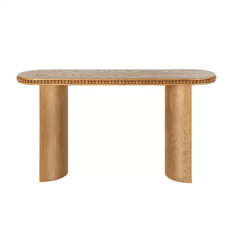 Consolle vintage con perline e gambe curve reversibili