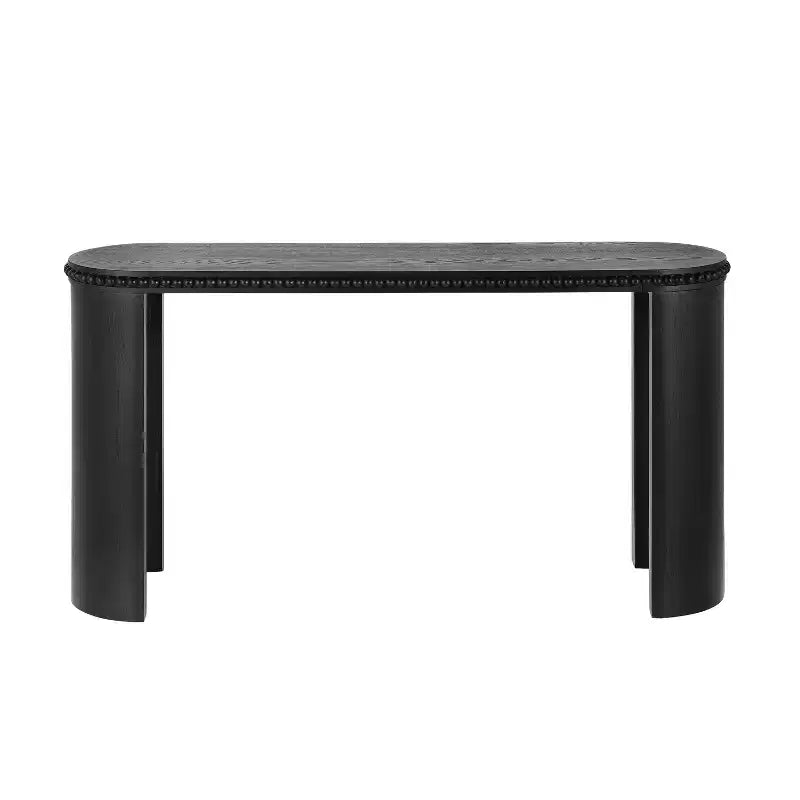 Consolle vintage con perline e gambe curve reversibili
