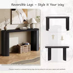 Consolle vintage con perline e gambe curve reversibili