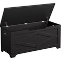 Storage Ottoman with Irregular Legs, MDF Material, 39.4, Rhombus Pattern, Black, for Living Room & Bedroom