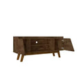 Mobile TV a 4 ripiani Marcus Mid-Century Modern per TV fino a 55", marrone rustico