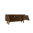 Mobile TV a 4 ripiani Marcus Mid-Century Modern per TV fino a 55", marrone rustico