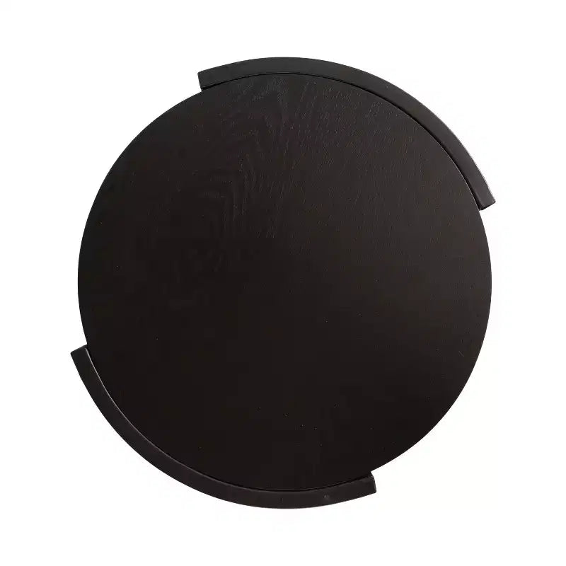 Tavolino rotondo Urso in legno e metallo, 16x15x25, nero