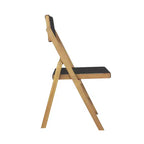 Sedia pieghevole Olivier Coastal moderna in legno e corda con schienale regolabile