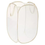 Unique Bargains Mesh Collapsible Laundry Baskets Hamper